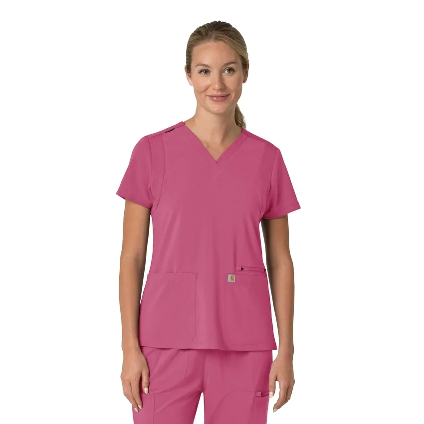 Γυναικείο μπλουζάκι εργασίας Force Cross-Flex με V-Neck και ελαστικά πάνελ