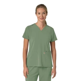 Γυναικείο μπλουζάκι εργασίας Force Cross-Flex με V-Neck και ελαστικά πάνελ