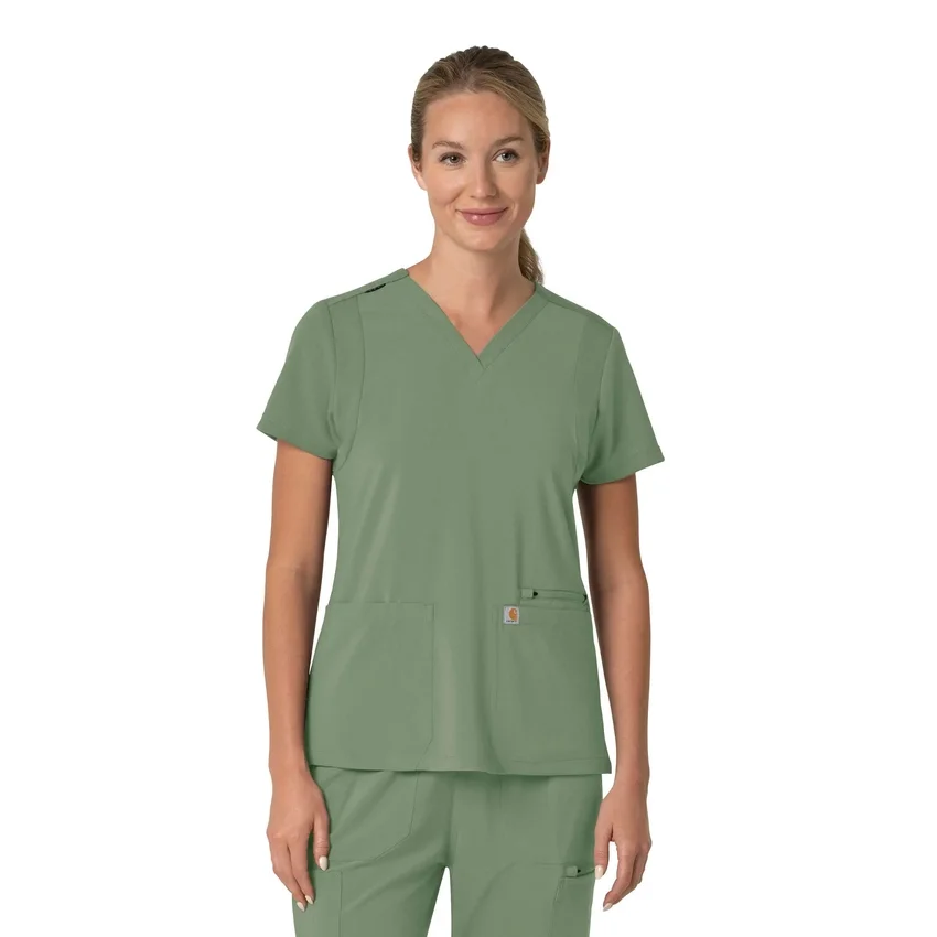 Γυναικείο μπλουζάκι εργασίας Force Cross-Flex με V-Neck και ελαστικά πάνελ