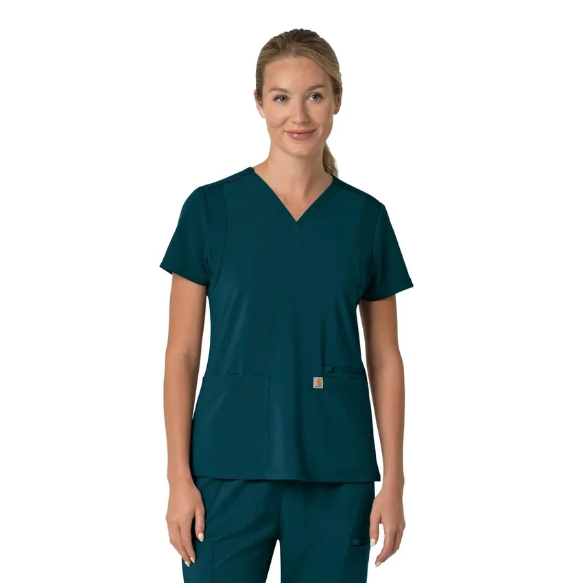 Γυναικείο μπλουζάκι εργασίας Force Cross-Flex με V-Neck και ελαστικά πάνελ