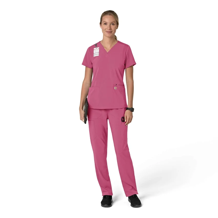 Γυναικείο μπλουζάκι εργασίας Force Cross-Flex με V-Neck και ελαστικά πάνελ