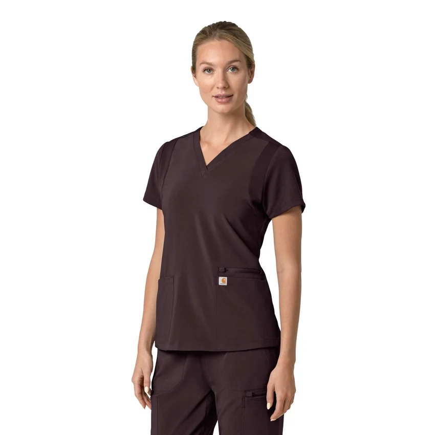 Γυναικείο μπλουζάκι εργασίας Force Cross-Flex με V-Neck και ελαστικά πάνελ
