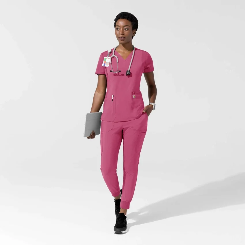 Γυναικείο μπλουζάκι εργασίας Force Cross-Flex με V-Neck και ελαστικά πάνελ