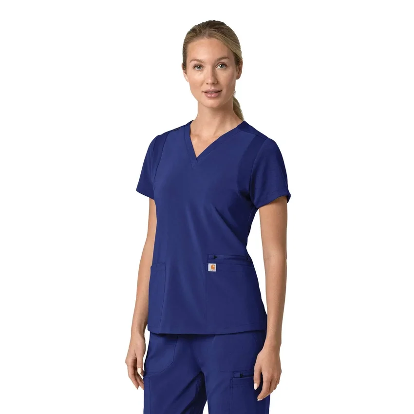 Γυναικείο μπλουζάκι εργασίας Force Cross-Flex με V-Neck και ελαστικά πάνελ