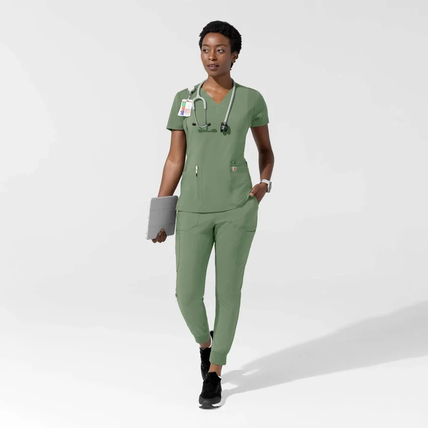 Γυναικείο μπλουζάκι εργασίας Force Cross-Flex με V-Neck και ελαστικά πάνελ