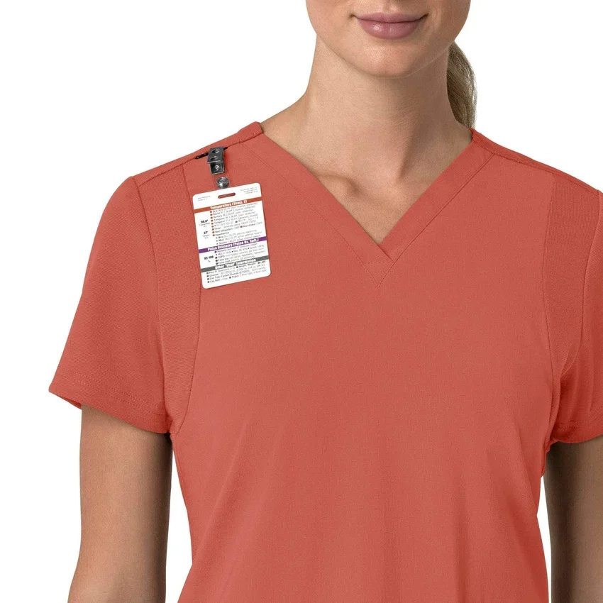 Γυναικείο μπλουζάκι εργασίας Force Cross-Flex με V-Neck και ελαστικά πάνελ