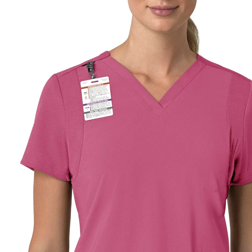 Γυναικείο μπλουζάκι εργασίας Force Cross-Flex με V-Neck και ελαστικά πάνελ