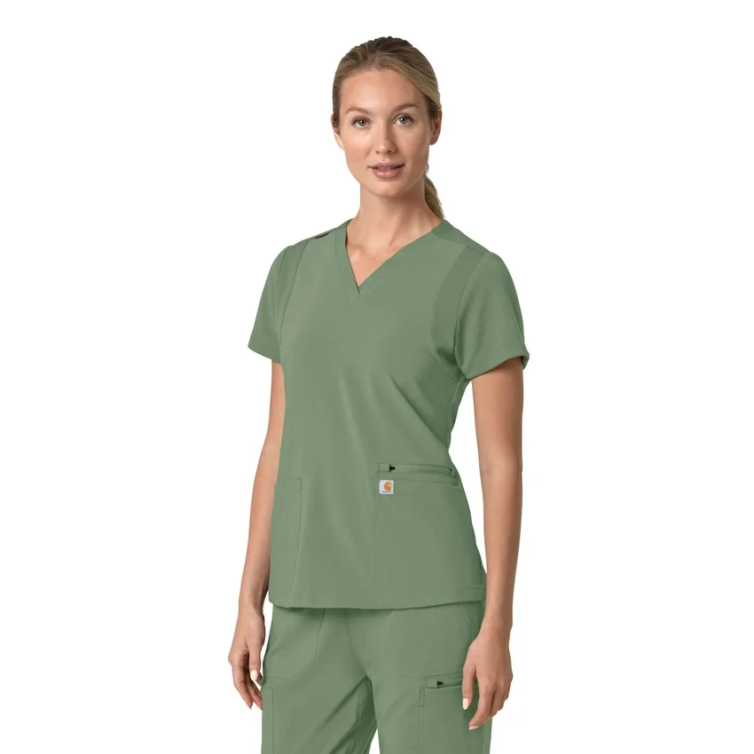 Γυναικείο μπλουζάκι εργασίας Force Cross-Flex με V-Neck και ελαστικά πάνελ