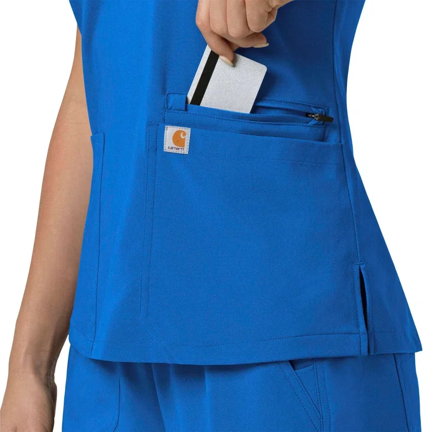 Γυναικείο μπλουζάκι εργασίας Force Cross-Flex με V-Neck και ελαστικά πάνελ