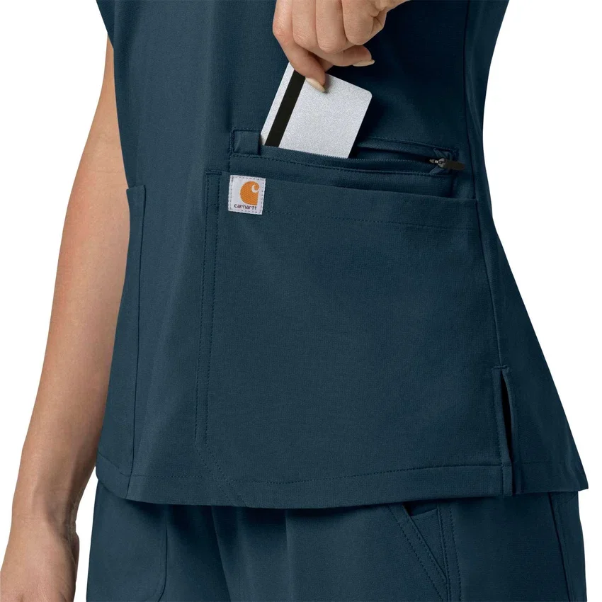 Γυναικείο μπλουζάκι εργασίας Force Cross-Flex με V-Neck και ελαστικά πάνελ