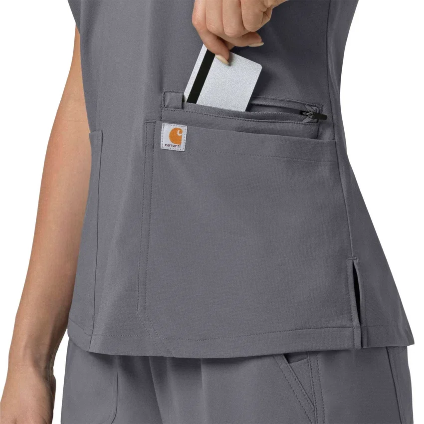Γυναικείο μπλουζάκι εργασίας Force Cross-Flex με V-Neck και ελαστικά πάνελ