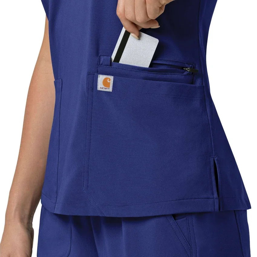 Γυναικείο μπλουζάκι εργασίας Force Cross-Flex με V-Neck και ελαστικά πάνελ