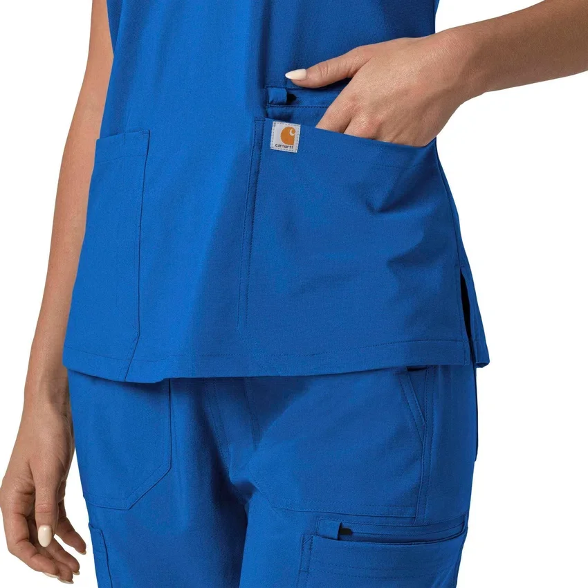 Γυναικείο μπλουζάκι εργασίας Force Cross-Flex με V-Neck και ελαστικά πάνελ