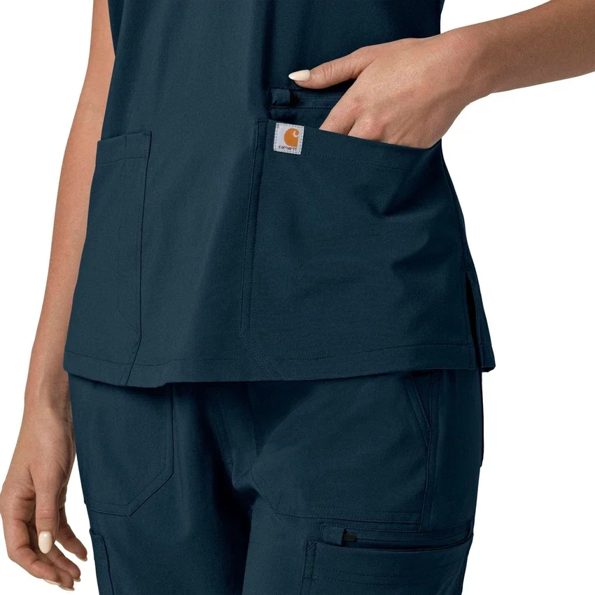 Γυναικείο μπλουζάκι εργασίας Force Cross-Flex με V-Neck και ελαστικά πάνελ
