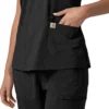 Γυναικείο μπλουζάκι εργασίας Force Cross-Flex με V-Neck και ελαστικά πάνελ