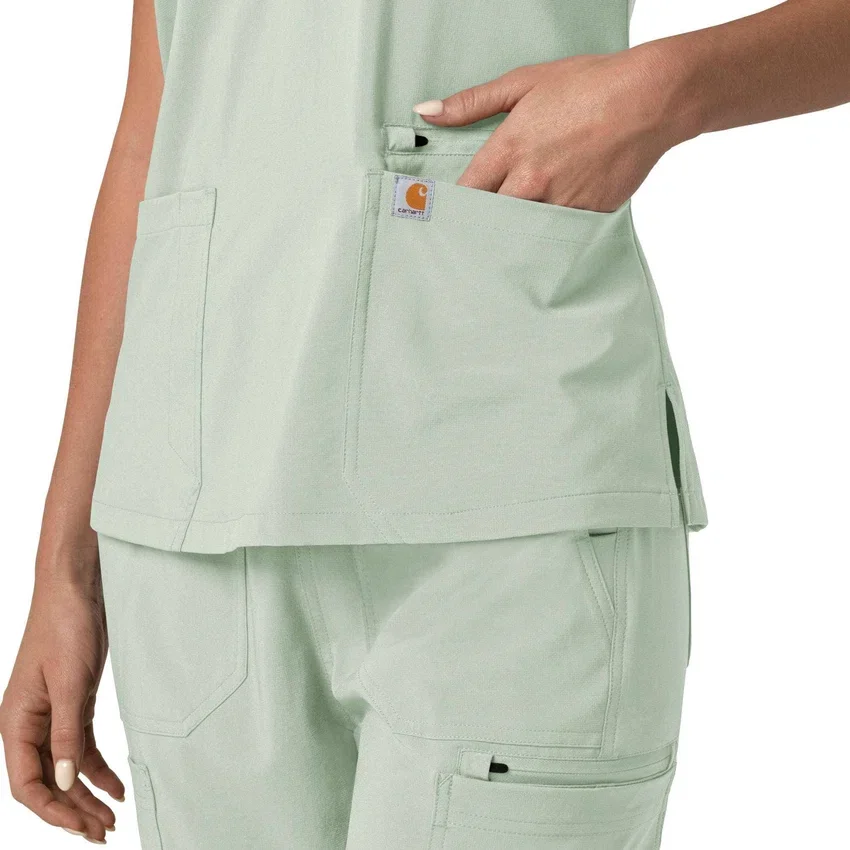Γυναικείο μπλουζάκι εργασίας Force Cross-Flex με V-Neck και ελαστικά πάνελ