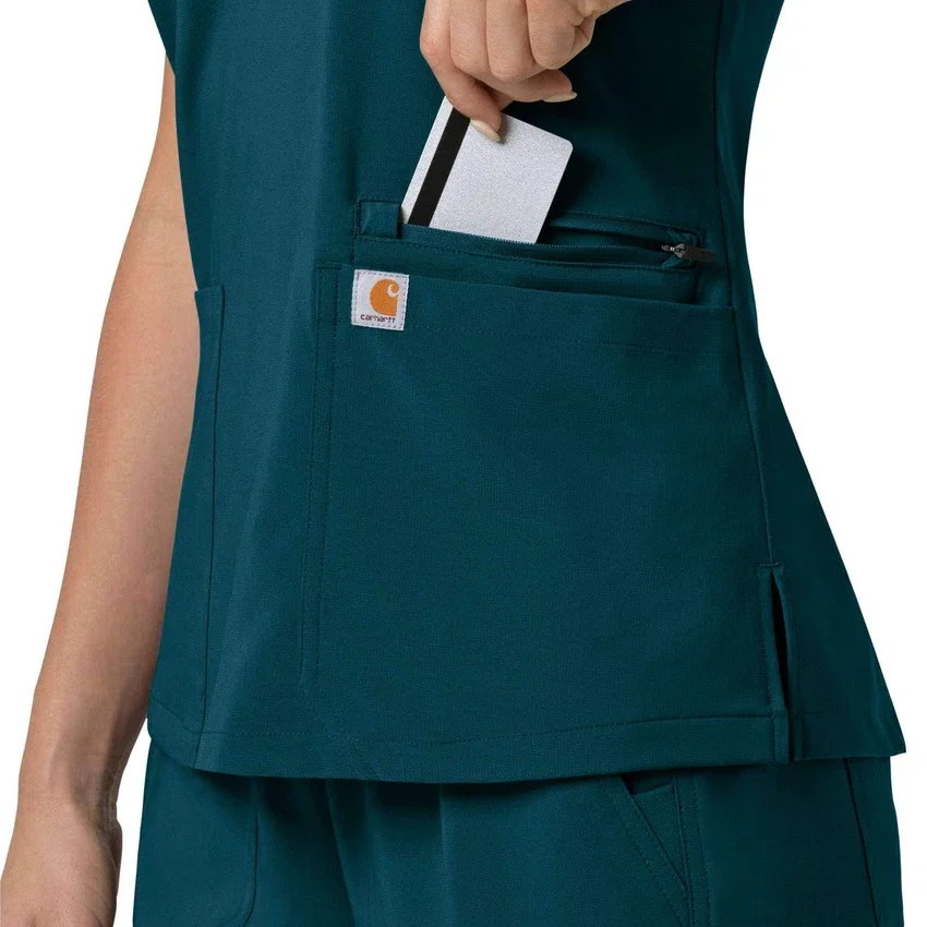 Γυναικείο μπλουζάκι εργασίας Force Cross-Flex με V-Neck και ελαστικά πάνελ
