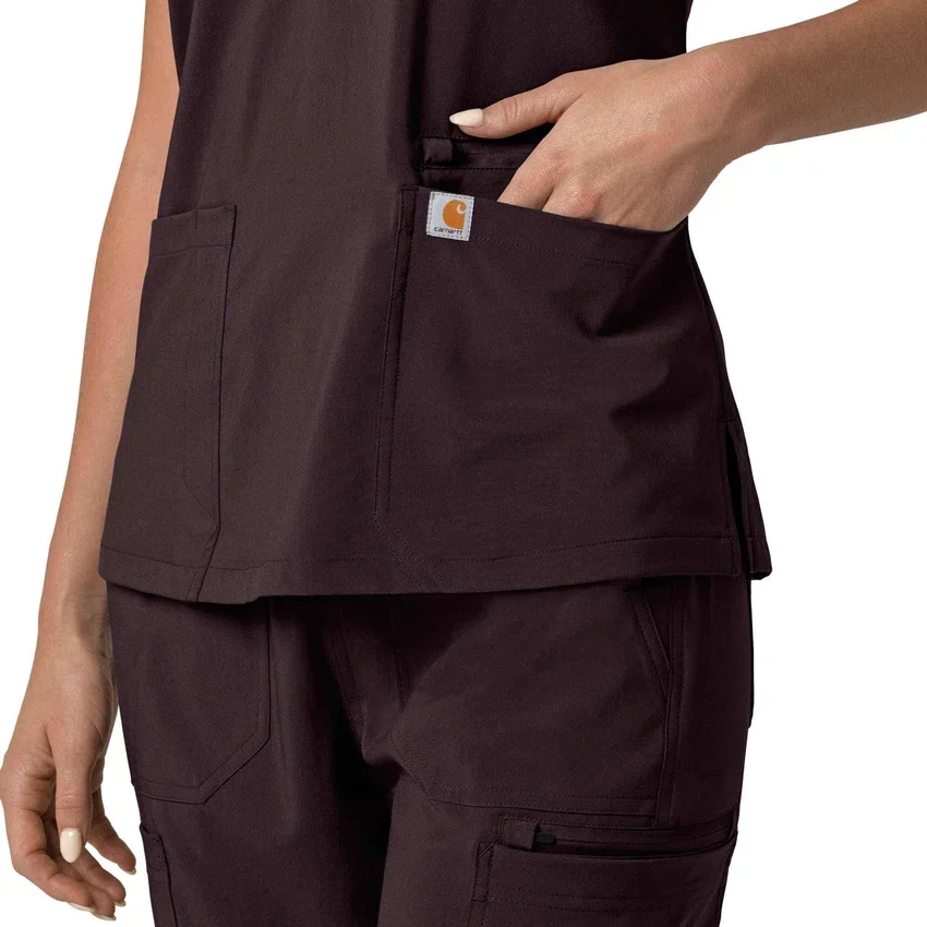 Γυναικείο μπλουζάκι εργασίας Force Cross-Flex με V-Neck και ελαστικά πάνελ