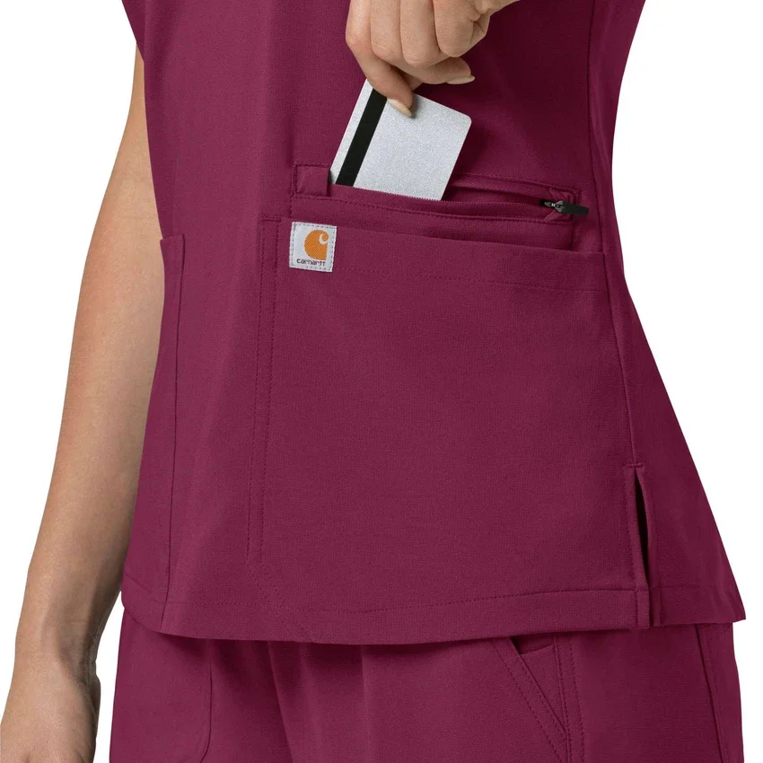 Γυναικείο μπλουζάκι εργασίας Force Cross-Flex με V-Neck και ελαστικά πάνελ