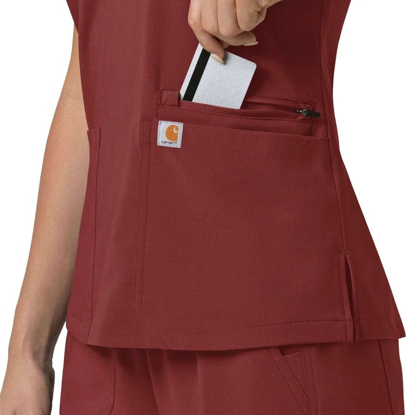 Γυναικείο μπλουζάκι εργασίας Force Cross-Flex με V-Neck και ελαστικά πάνελ