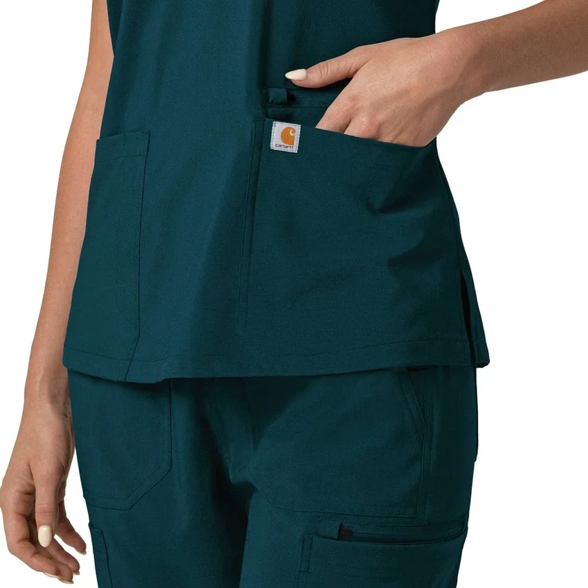 Γυναικείο μπλουζάκι εργασίας Force Cross-Flex με V-Neck και ελαστικά πάνελ