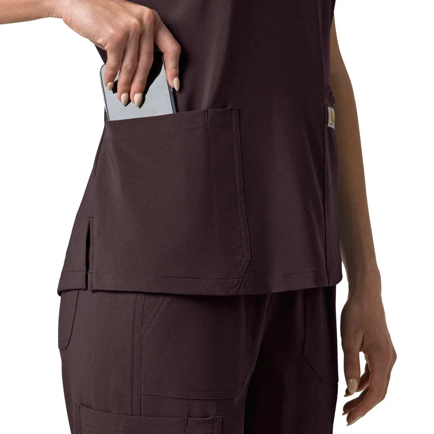 Γυναικείο μπλουζάκι εργασίας Force Cross-Flex με V-Neck και ελαστικά πάνελ