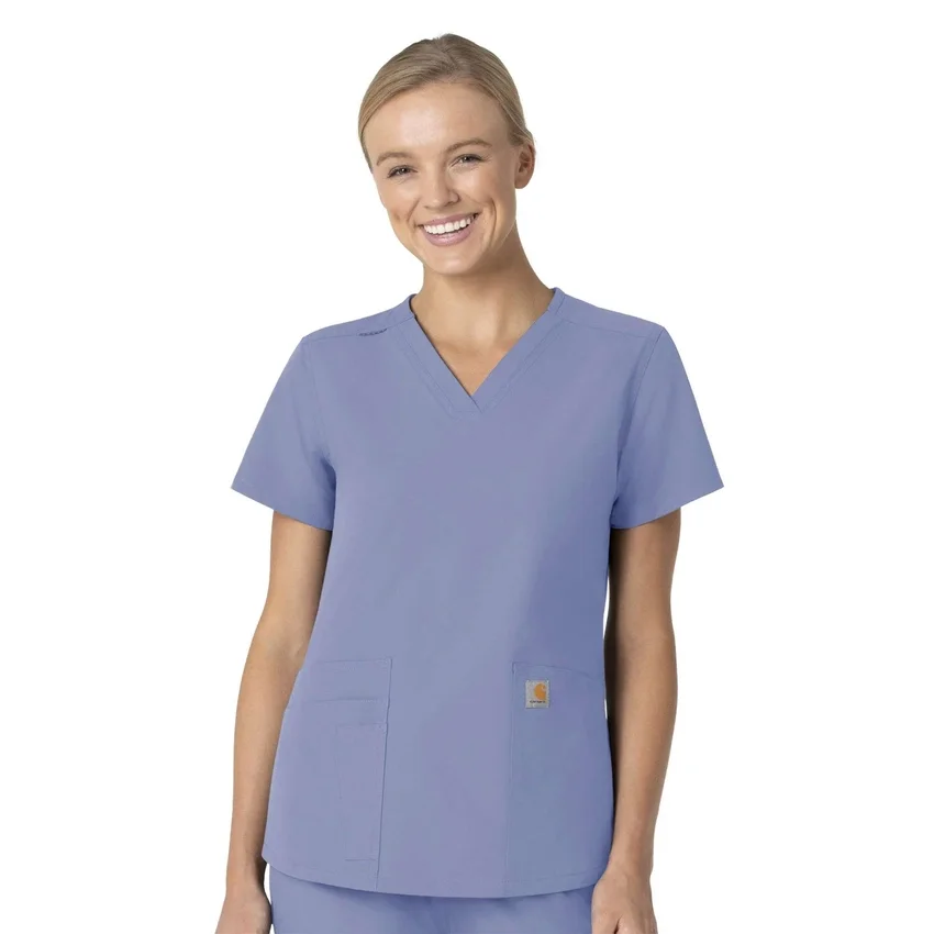 Γυναικείο μπλουζάκι εργασίας Force Essentials με V-neck