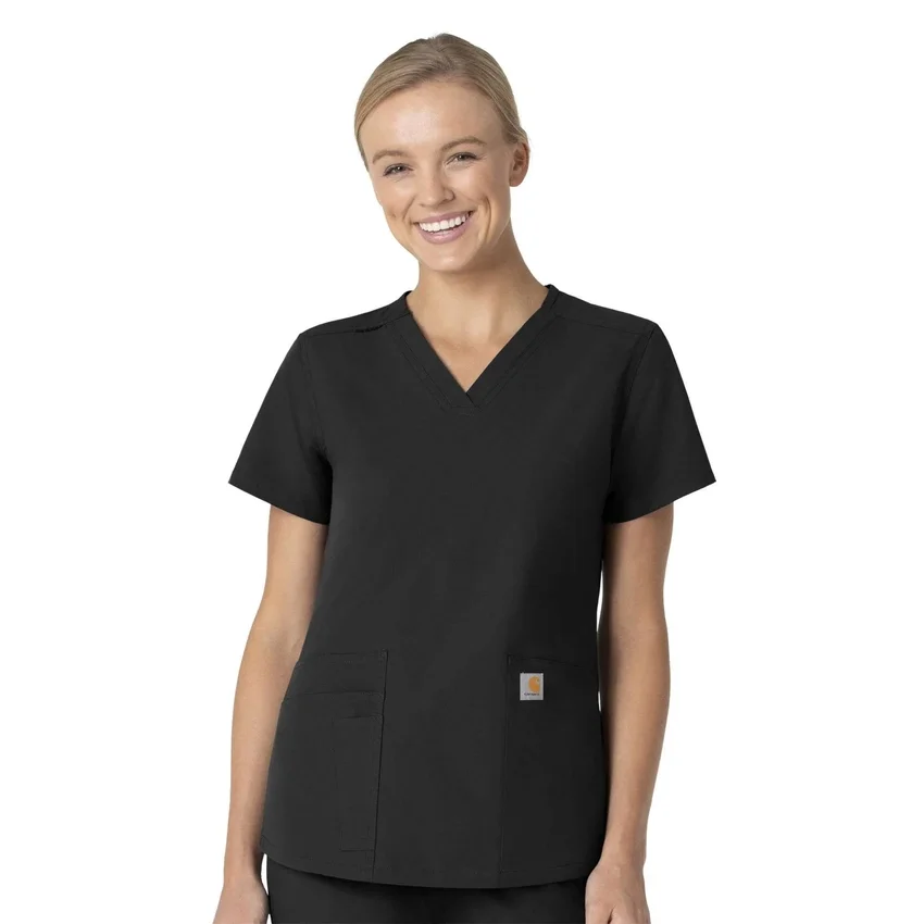Γυναικείο μπλουζάκι εργασίας Force Essentials με V-neck