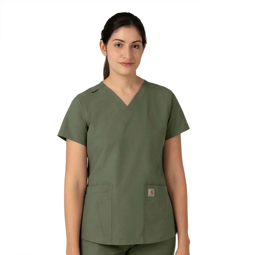 Γυναικείο μπλουζάκι εργασίας Force Essentials με V-neck