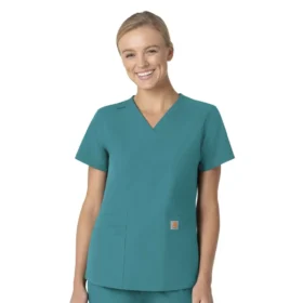 Γυναικείο μπλουζάκι εργασίας Force Essentials με V-neck