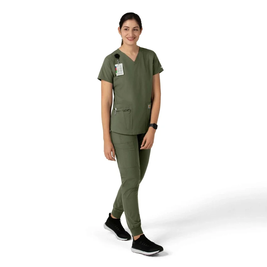 Γυναικείο μπλουζάκι εργασίας Force Essentials με V-neck