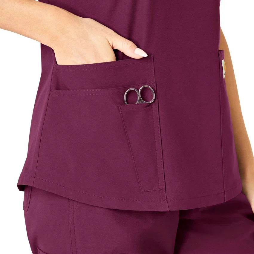 Γυναικείο μπλουζάκι εργασίας Force Essentials με V-neck