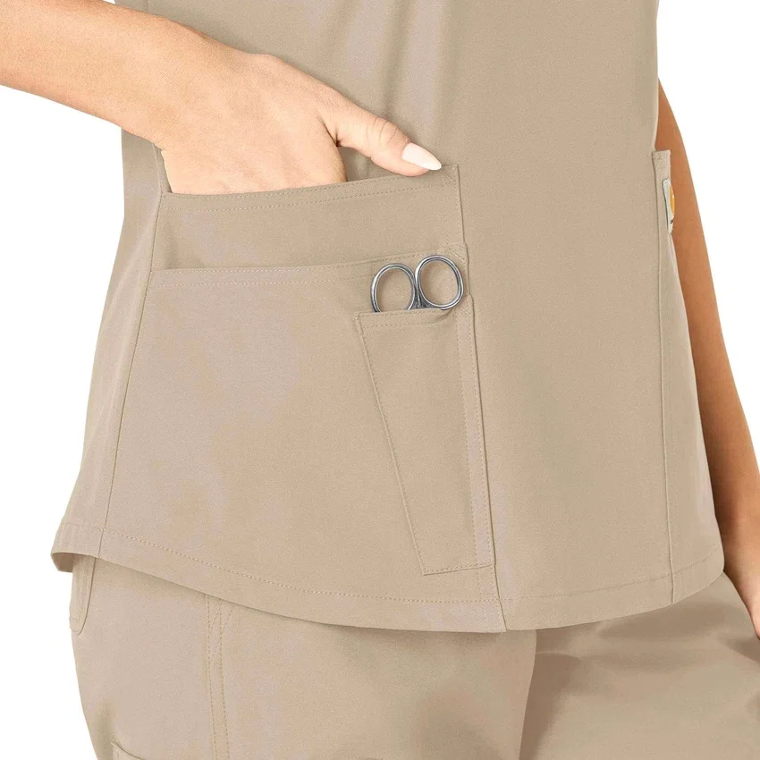 Γυναικείο μπλουζάκι εργασίας Force Essentials με V-neck