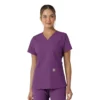 Γυναικείο μπλουζάκι εργασίας Force Essentials με V-neck και πλεκτά πάνελ