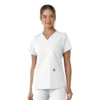 Γυναικείο μπλουζάκι εργασίας Force Essentials με V-neck και πλεκτά πάνελ