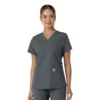 Γυναικείο μπλουζάκι εργασίας Force Essentials με V-neck και πλεκτά πάνελ