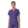 Γυναικείο μπλουζάκι εργασίας Force Essentials με V-neck και πλεκτά πάνελ