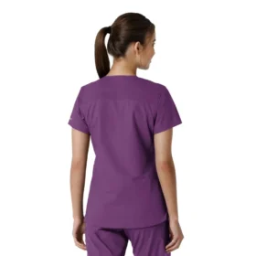Γυναικείο μπλουζάκι εργασίας Force Essentials με V-neck και πλεκτά πάνελ