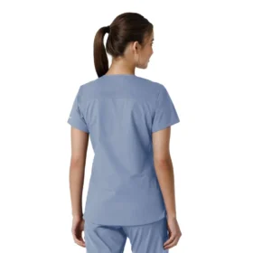 Γυναικείο μπλουζάκι εργασίας Force Essentials με V-neck και πλεκτά πάνελ