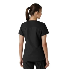 Γυναικείο μπλουζάκι εργασίας Force Essentials με V-neck και πλεκτά πάνελ