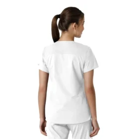 Γυναικείο μπλουζάκι εργασίας Force Essentials με V-neck και πλεκτά πάνελ