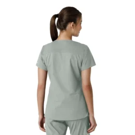 Γυναικείο μπλουζάκι εργασίας Force Essentials με V-neck και πλεκτά πάνελ