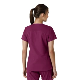 Γυναικείο μπλουζάκι εργασίας Force Essentials με V-neck και πλεκτά πάνελ