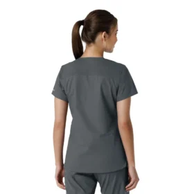 Γυναικείο μπλουζάκι εργασίας Force Essentials με V-neck και πλεκτά πάνελ