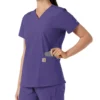 Γυναικείο μπλουζάκι εργασίας Force Essentials με V-neck και πλεκτά πάνελ