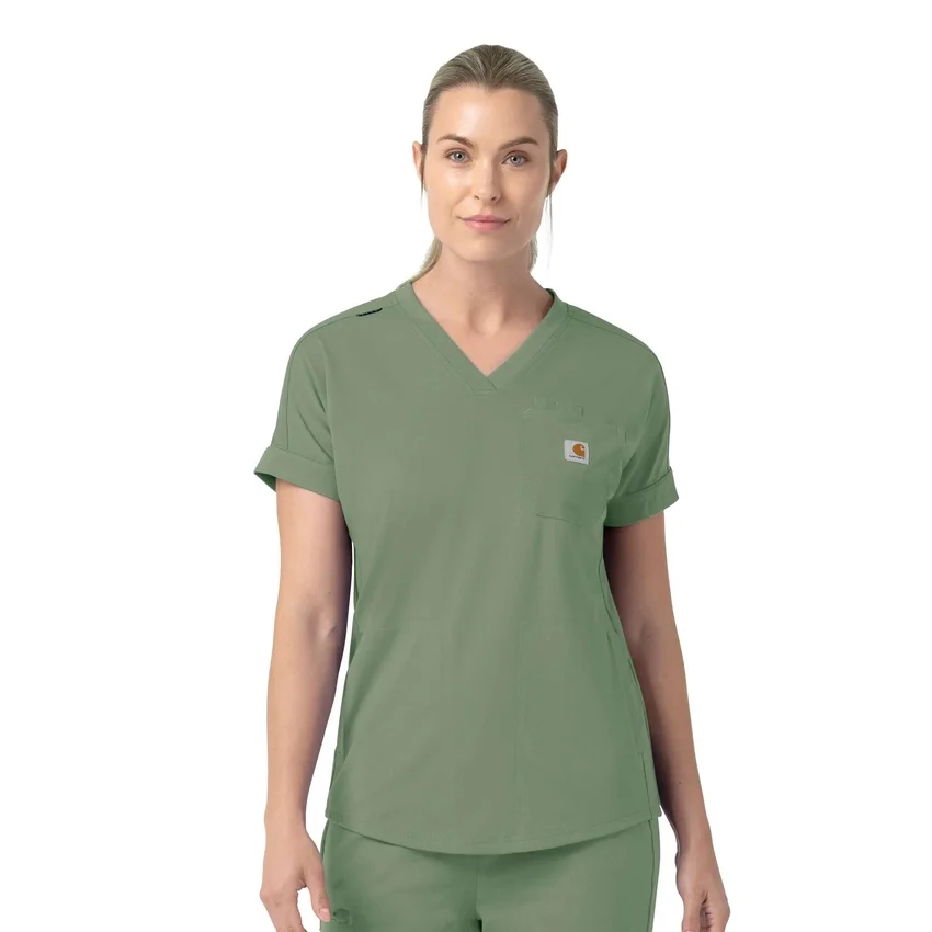 Γυναικείο πλεκτό μπλουζάκι εργασίας Force Cross-Flex με V-neck