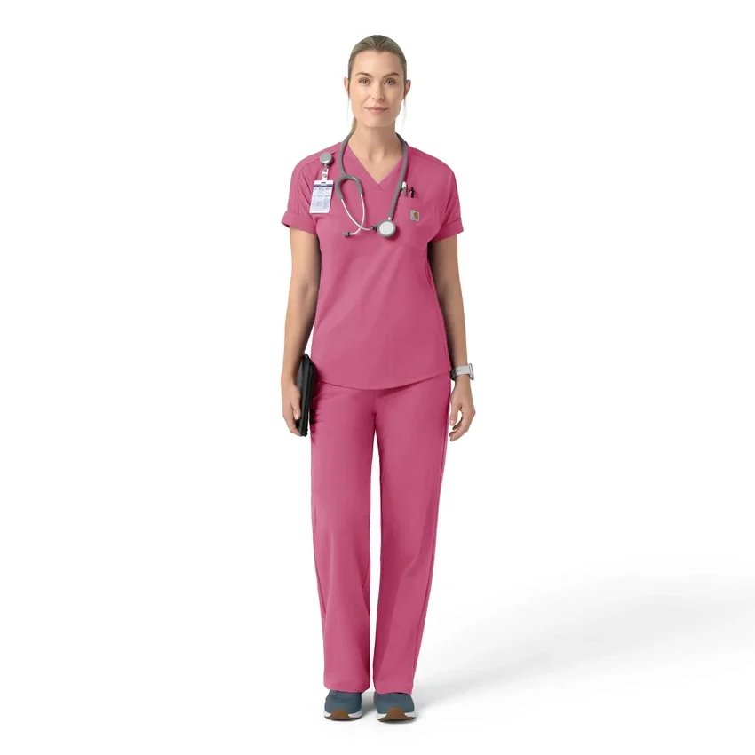 Γυναικείο πλεκτό μπλουζάκι εργασίας Force Cross-Flex με V-neck