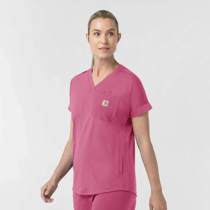 Γυναικείο πλεκτό μπλουζάκι εργασίας Force Cross-Flex με V-neck