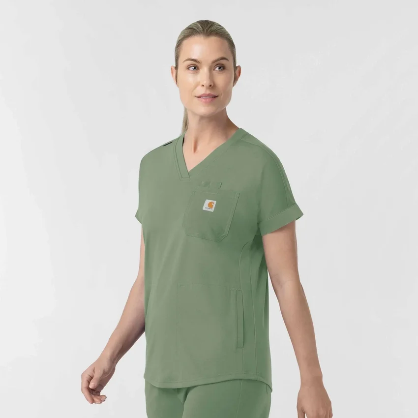Γυναικείο πλεκτό μπλουζάκι εργασίας Force Cross-Flex με V-neck