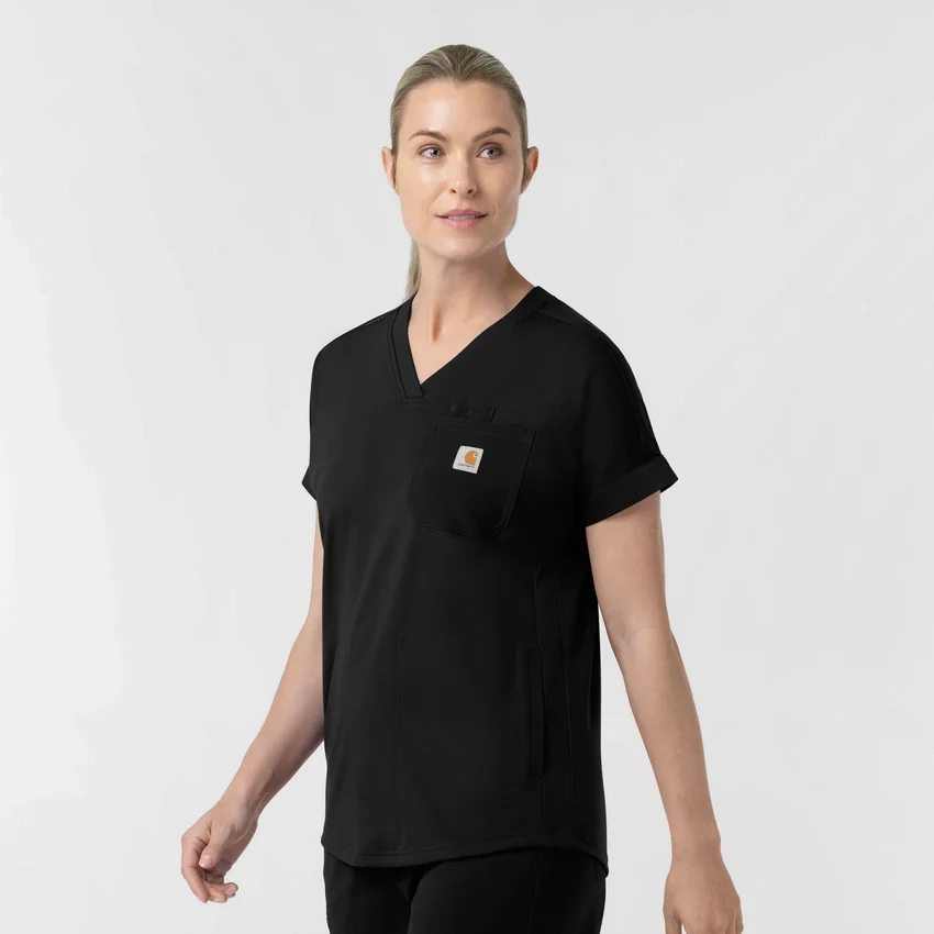 Γυναικείο πλεκτό μπλουζάκι εργασίας Force Cross-Flex με V-neck